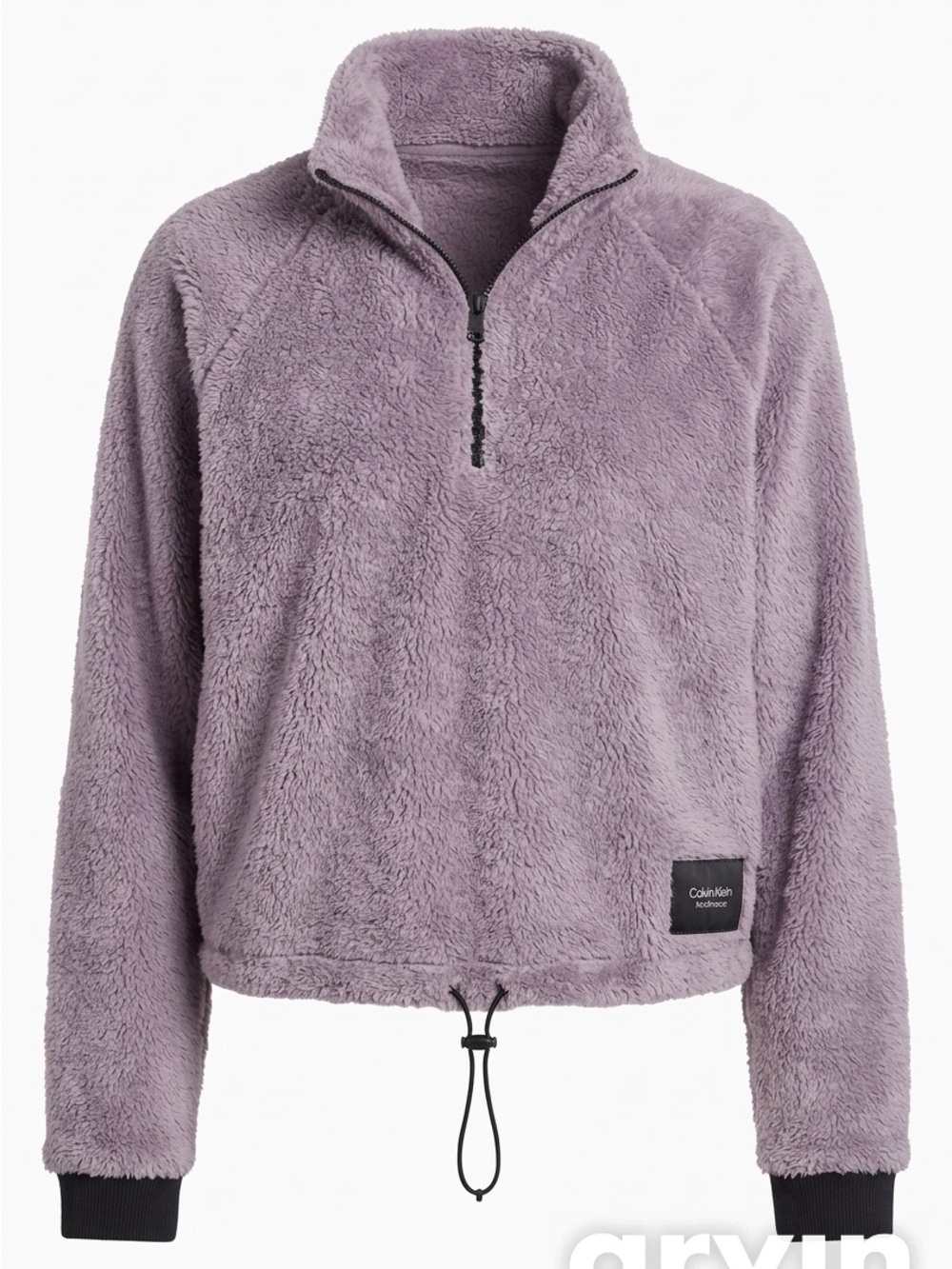 Calvin Klein Lavender Teddy Half-Zip Jacket